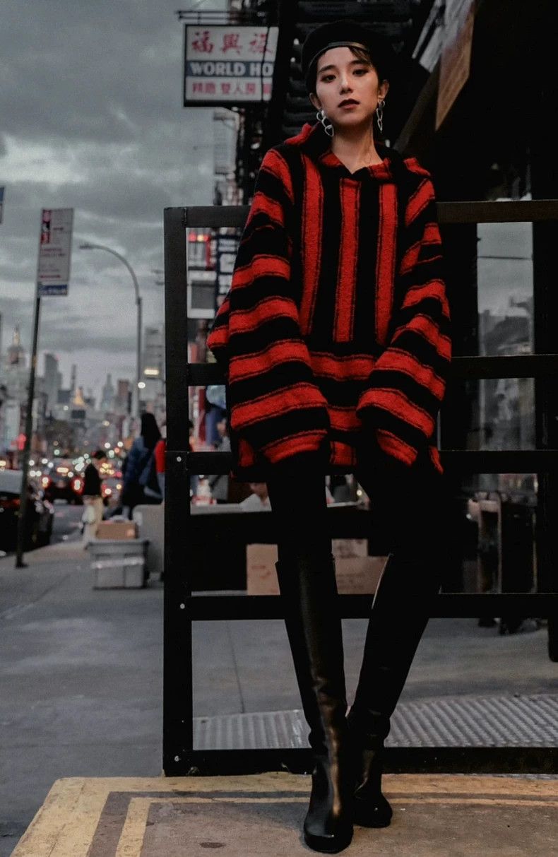 Amiri Amiri Black and red striped wool hoodie sweatshirt 2506-Nex Size US M / EU 48-50 / 2 - 5 Thumbnail
