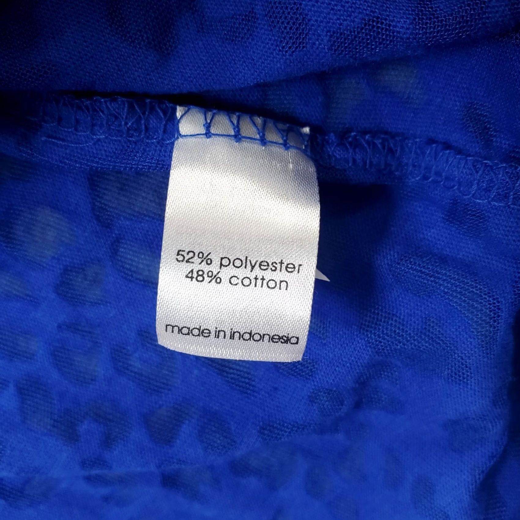 Vintage Lane Bryant Top Womens 26 Blue Tunic Leopard Print Sheer Long Sleeve Neck Size 4XL / US 24-26 - 7 Thumbnail