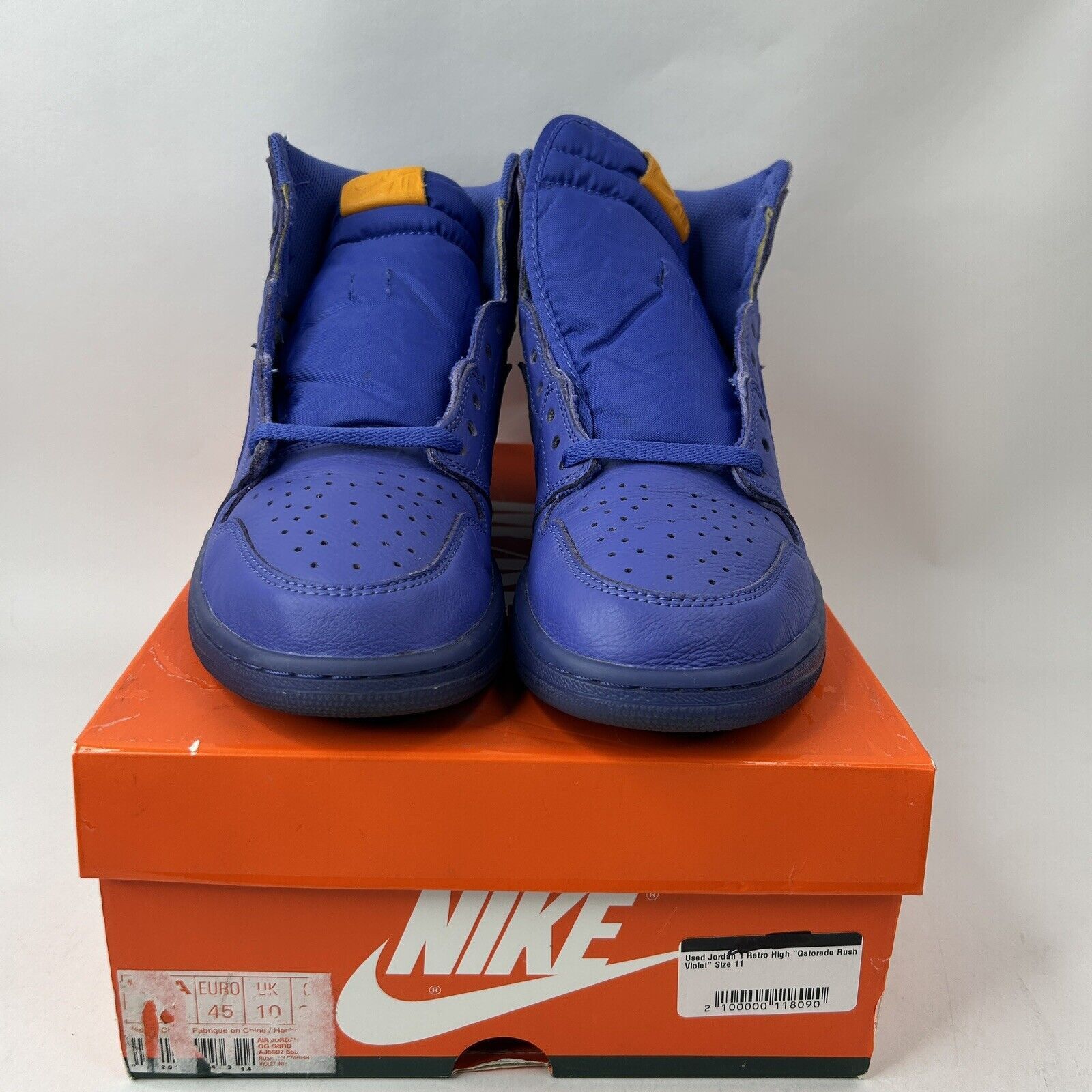 Nike Nike Air Jordan 1 Retro High OG Gatorade “Rush Violet” 2024 Size US 11 / EU 44 - 2 Thumbnail