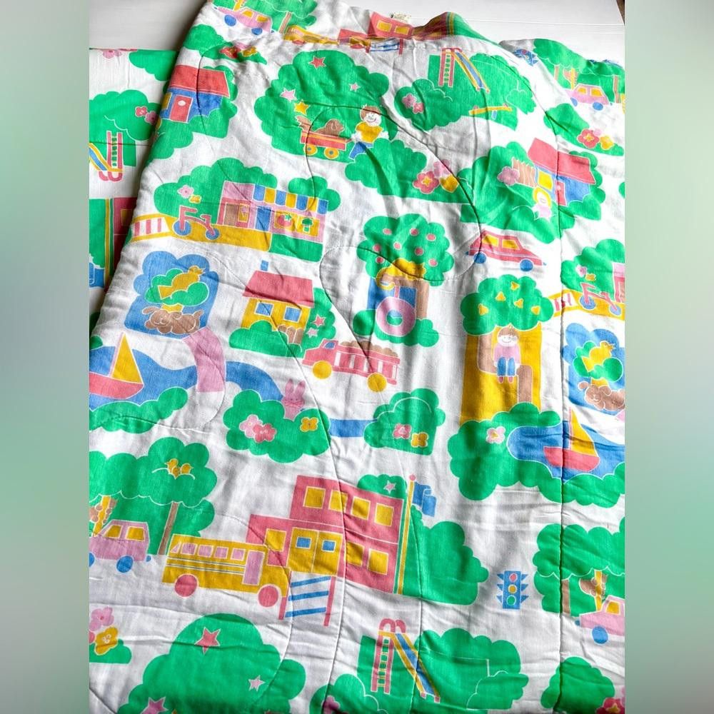 Designer Vintage Kids Twin Bed Reversible Blanket Size ONE SIZE - 2 Thumbnail