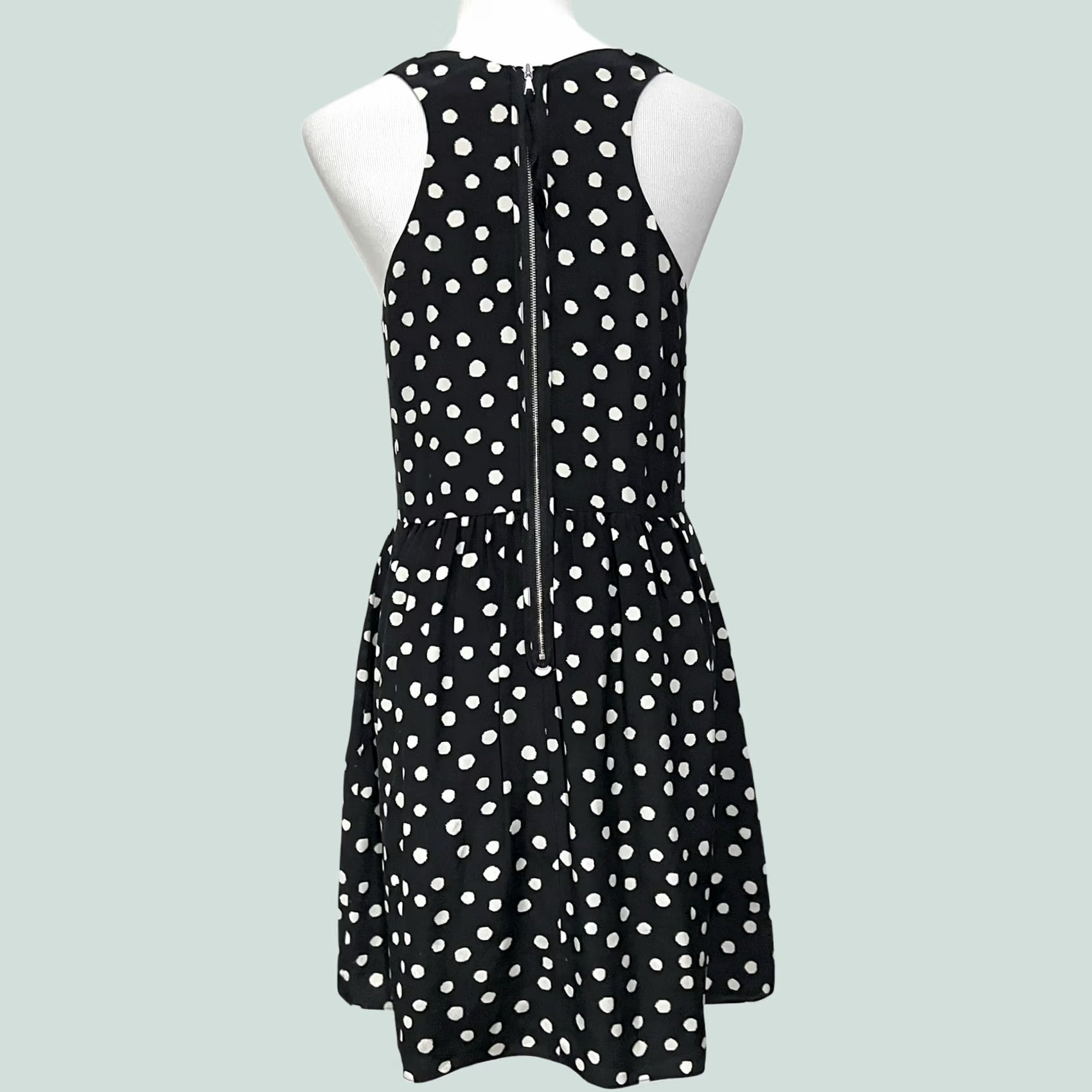 Rebecca Taylor Rebecca Taylor Black Polka Dot Silk Sleeveless Dress Racerback Women’s Size 8 Size M / US 6-8 / IT 42-44 - 1 Thumbnail