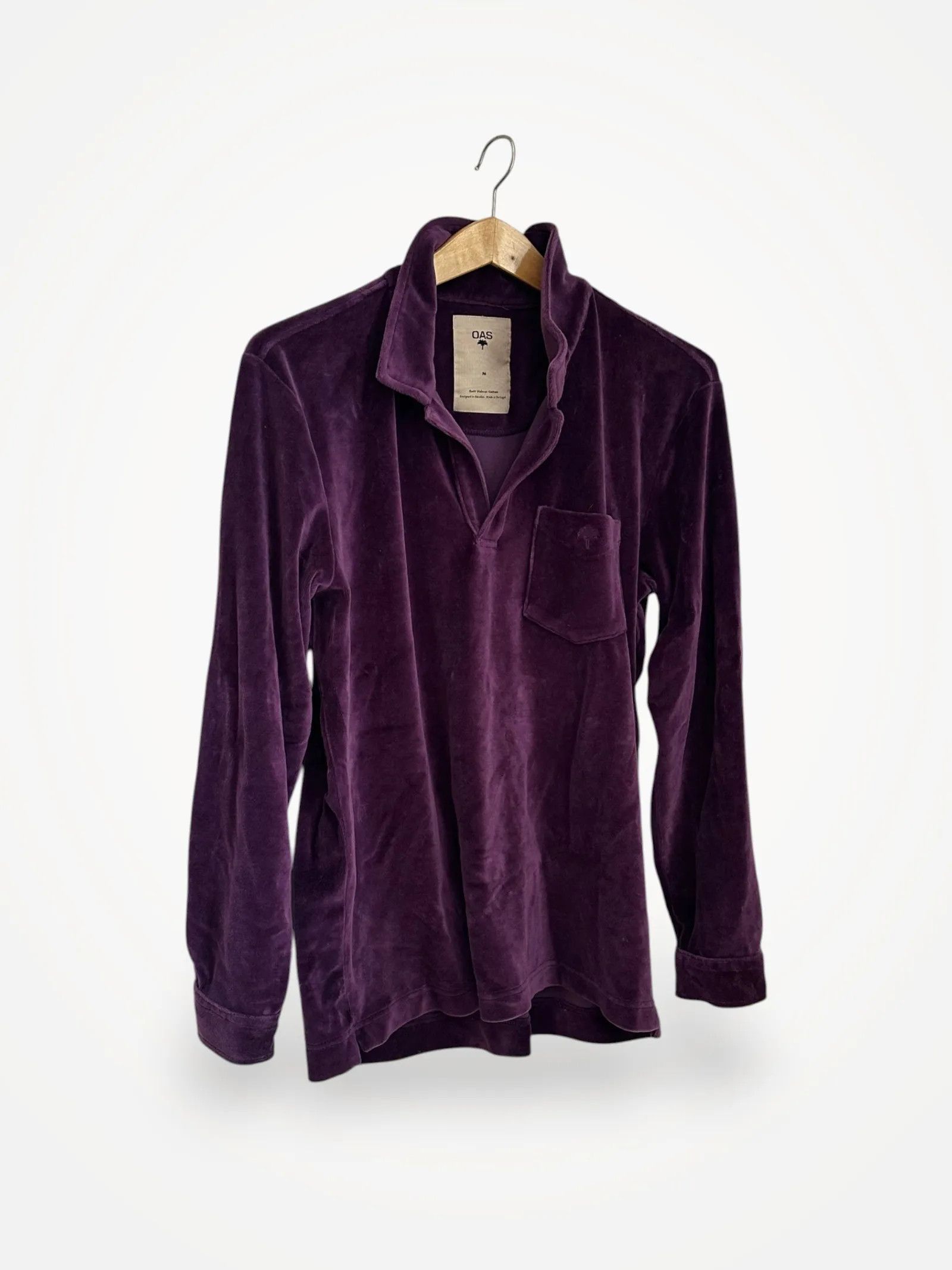 OAS OAS Company Dandy Purple Velour Långärmad-skjorta Cardigan Size US M / EU 48-50 / 2 - 1 Thumbnail