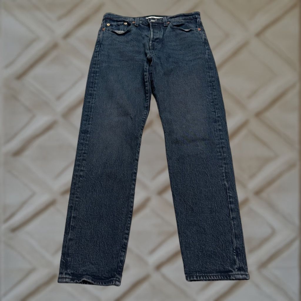 Levi's Levi's Wedgie Icon Button Fly Ankle Denim Jeans Women 27 Black High Rise Stretch Size 27" / US 4 / IT 40 - 1 Thumbnail