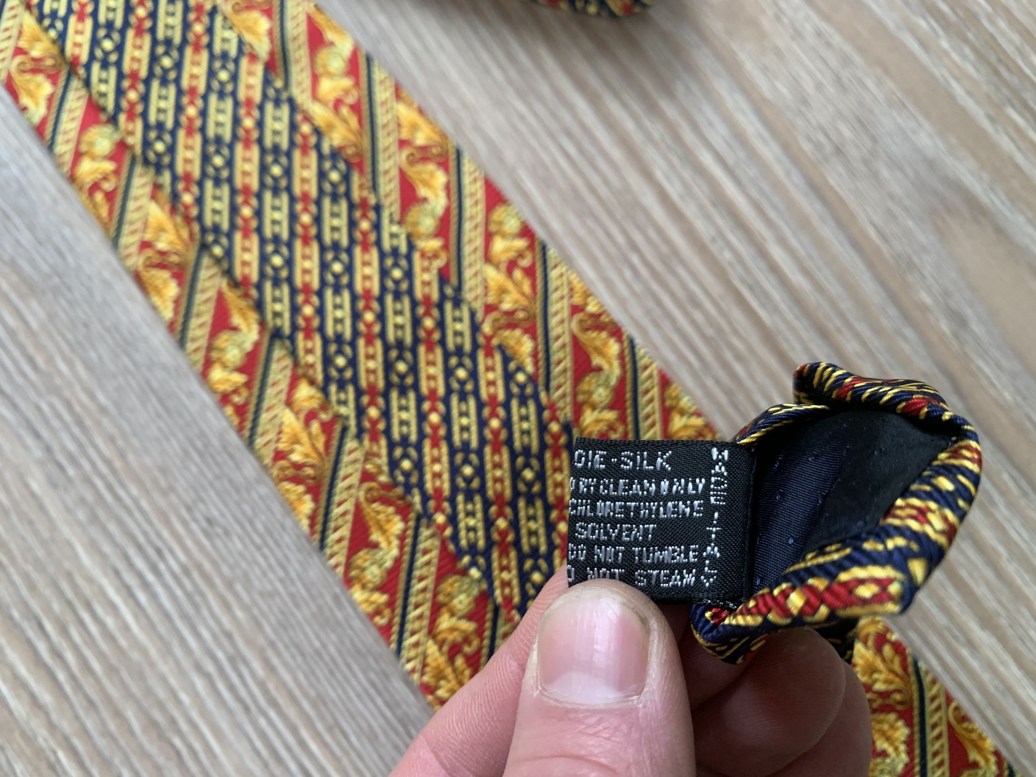 Versace Vintage Rare Gianni Versace Patterned Silk Tie Size ONE SIZE - 9 Thumbnail