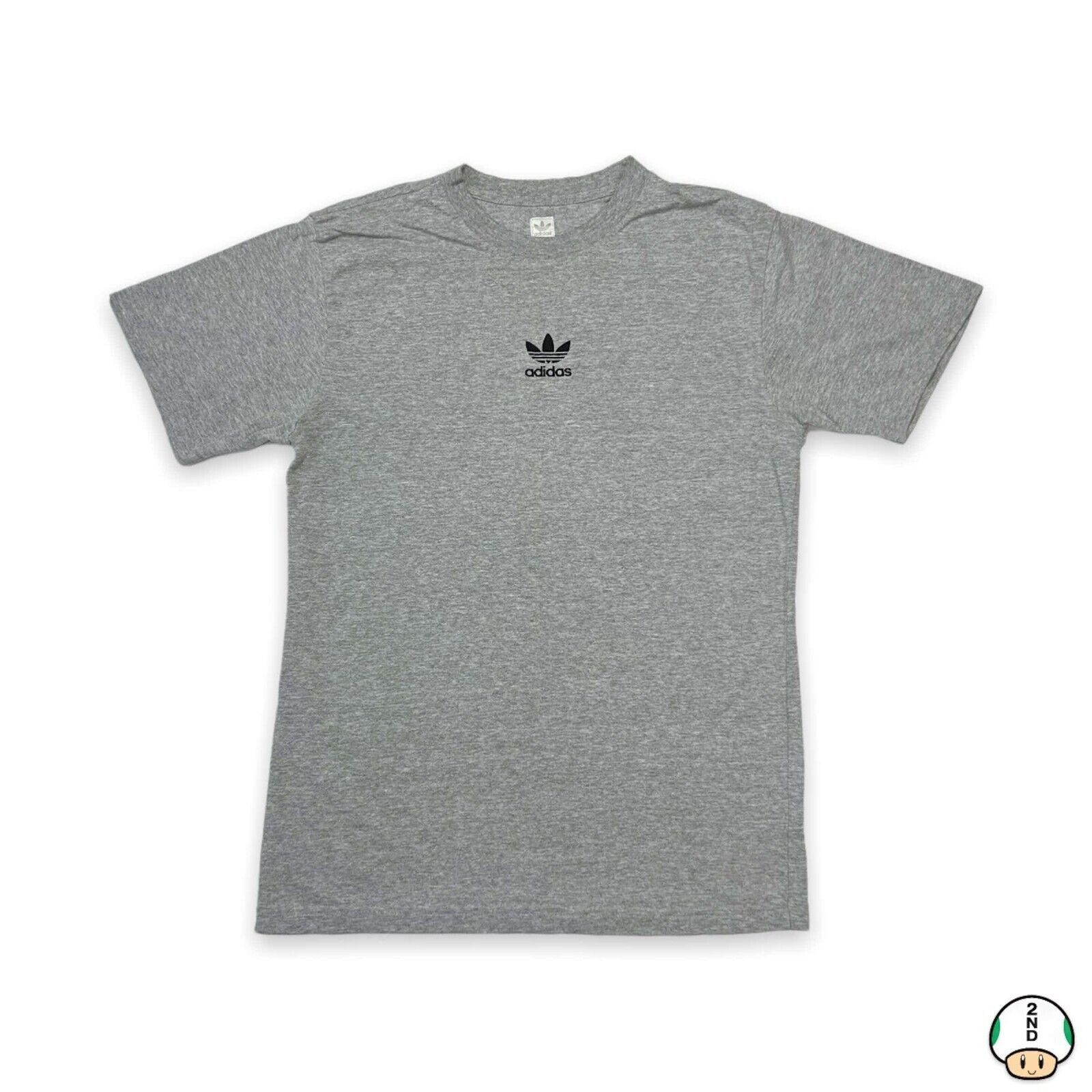 Adidas Vintage 90s Adidas T Shirt Small Center Trefoil Casual Tee Size US S / EU 44-46 / 1 - 1 Thumbnail