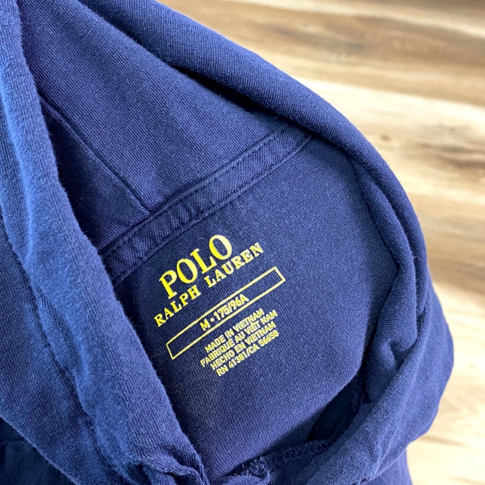 Polo Ralph Lauren Polo Ralph Lauren Hooded T-Shirt Mens M Navy Blue Cotton Heritage Casual Hoodie Size US M / EU 48-50 / 2 - 2 Thumbnail