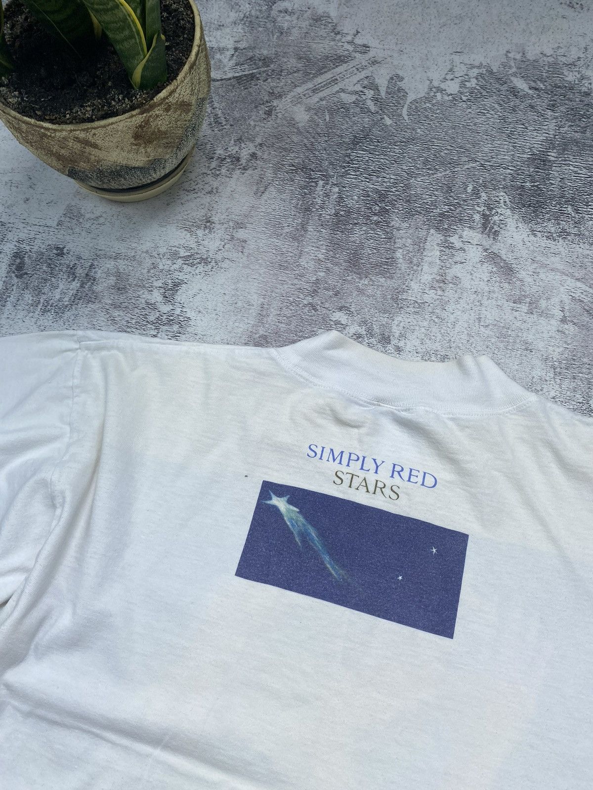 Band Tees Vintage Very Rare 1992 Simply Red Stars 90S Merch T Shirt Size US XL / EU 56 / 4 - 10 Thumbnail