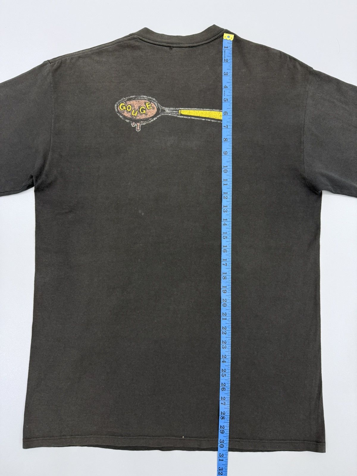 Santa Cruz Skateboards Vintage RARE OG 1992 Gouge Skateboard Sunfaded/Distress Tee Size US L / EU 52-54 / 3 - 11 Thumbnail