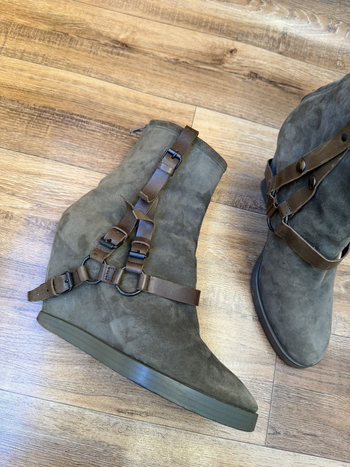 A.F. Vandevorst A.F.VANDEVORST Strapped Leather Fetish Boots Size US 8 / IT 38 - 11 Thumbnail