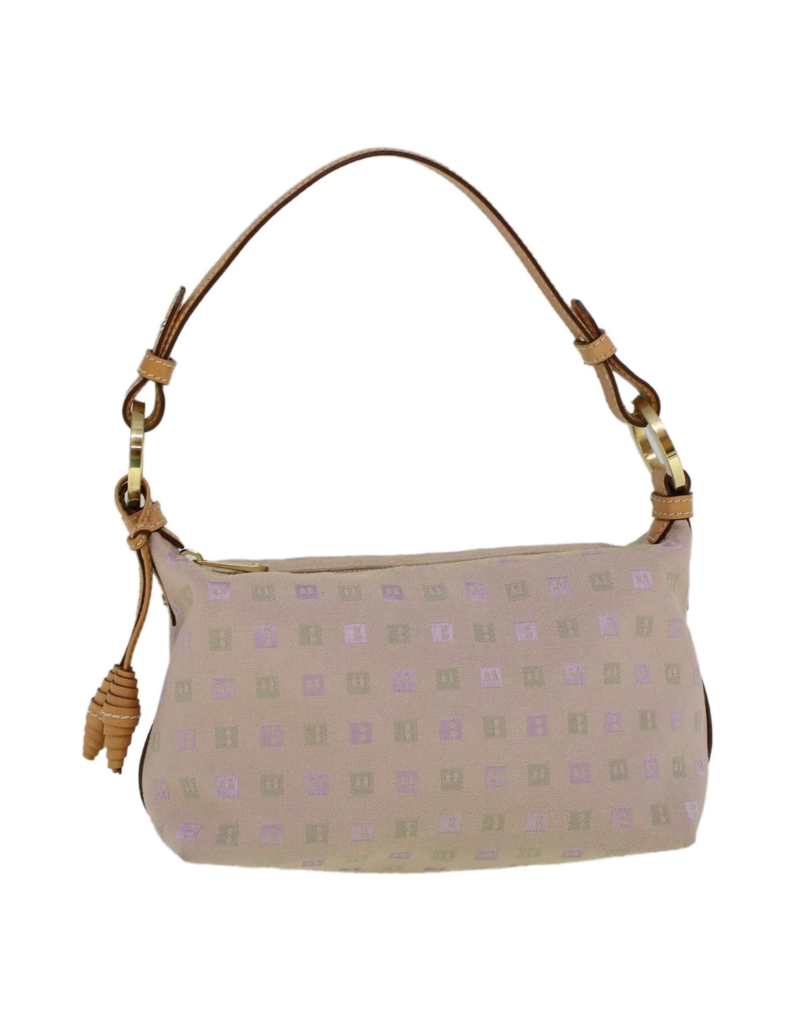 image of Bally Canvas Shoulder Bag in Pink, Women's