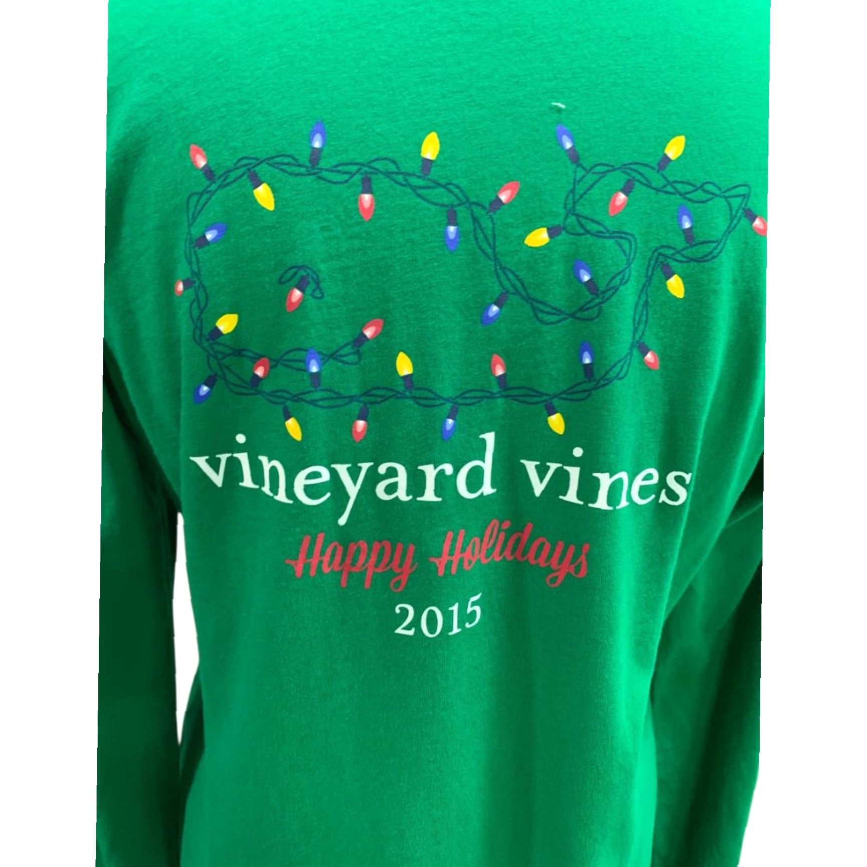 Vineyard Vines VINTAGE Vineyard Vines Womens Holiday 2015 Green Long Sleeve Tshirt M Green Womens 2015 Holiday Tshirt Size M / US 6-8 / IT 42-44 - 5 Thumbnail