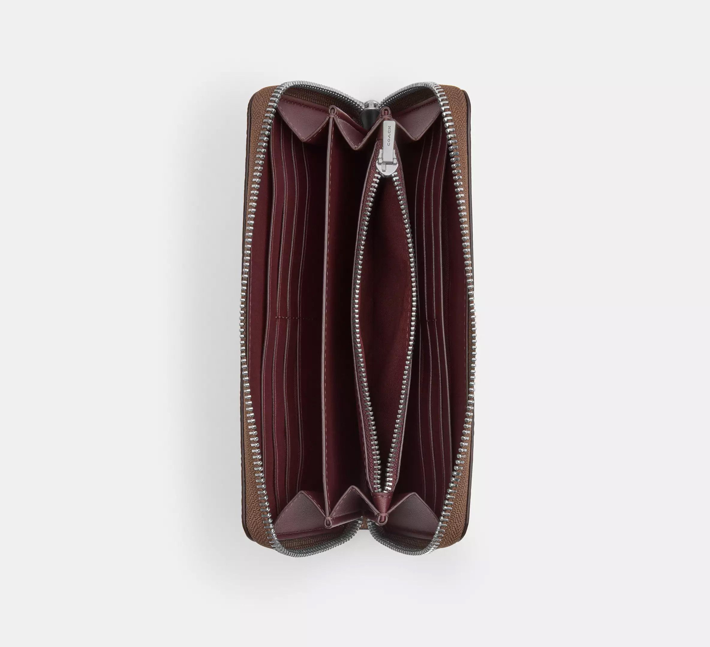 Coach Long Zip Around Wallet In Signature Canvas With Bow CZ326 Size ONE SIZE - 7 Thumbnail