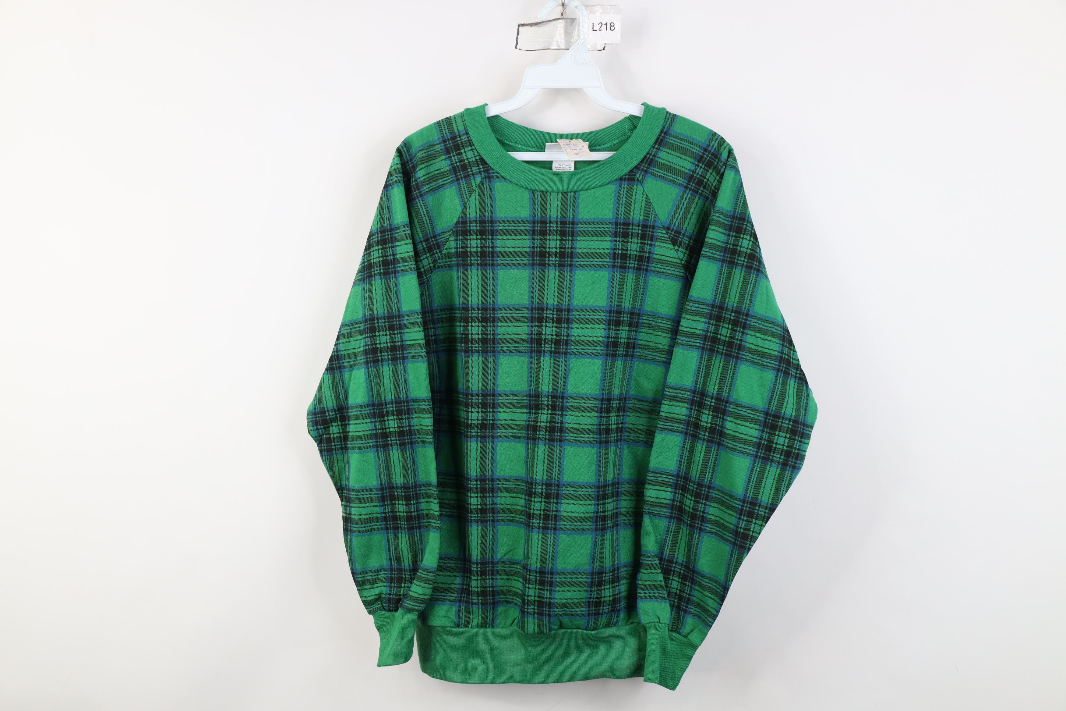 Vintage Deadstock Vintage 90s Streetwear Crewneck Sweatshirt Plaid Size M / US 6-8 / IT 42-44 - 1 Thumbnail