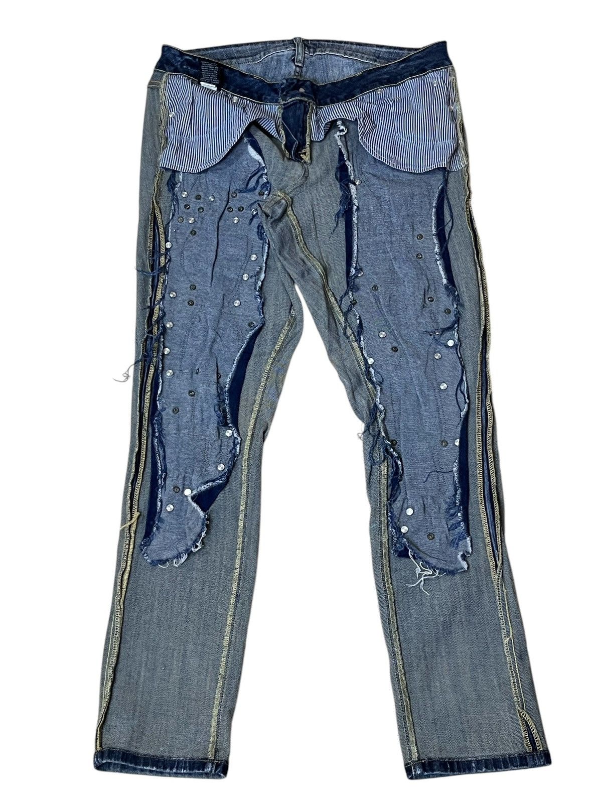 Japanese Brand SICK🔥TORRID FAL 2015 DISTRESSED WITH STUDDED STYLE JEANS Size US 35 - 3 Thumbnail
