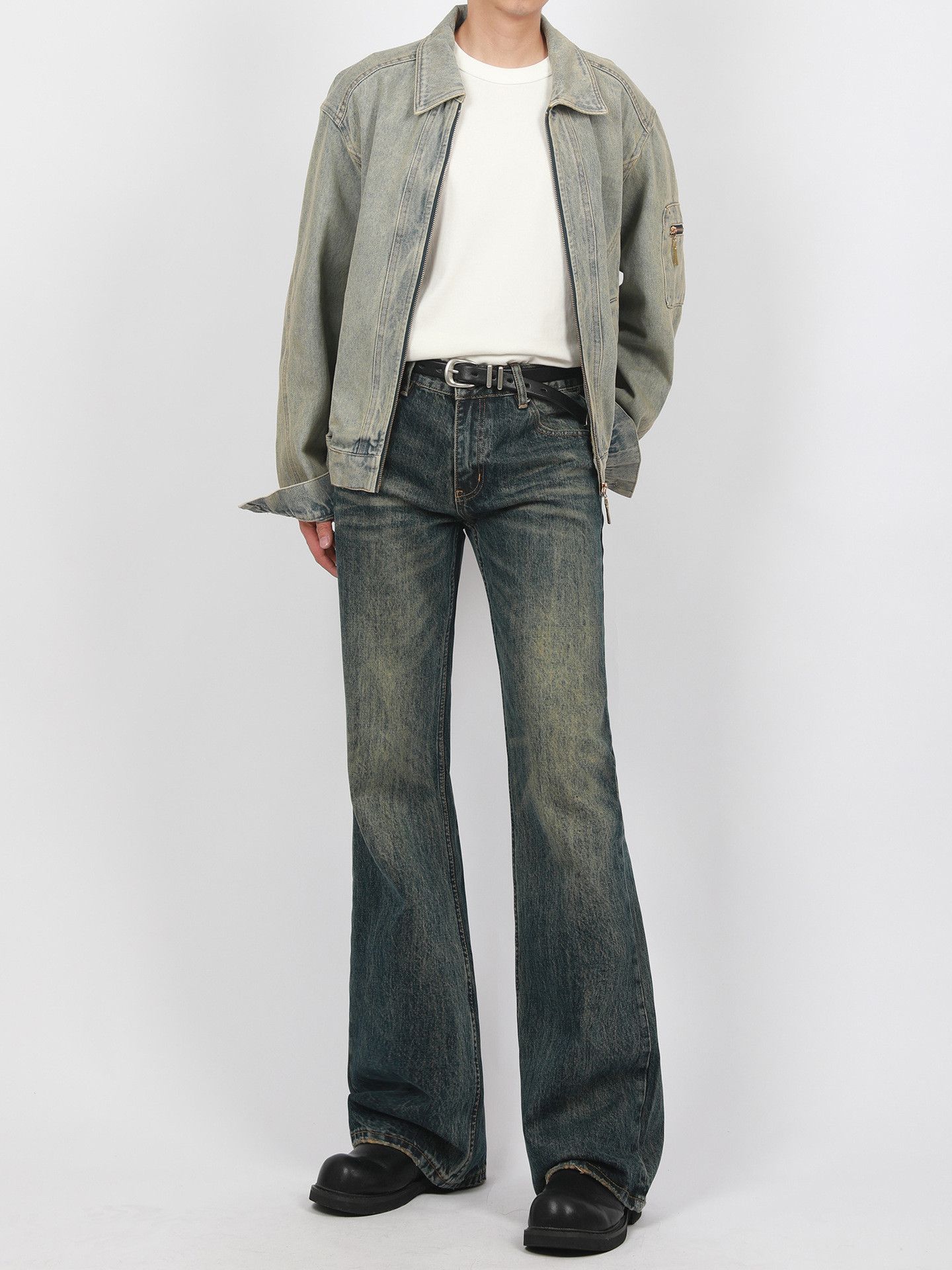 Japanese Brand × Jean American cleanfit distressed vintage flared jeans for men Size US 32 / EU 48 - 3 Thumbnail