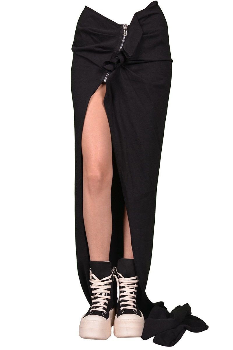 Rick Owens × Rick Owens Drkshdw Last Size Rick Owens Drkshdw Cotton Maxi Skirt Size 26" / US 2 / IT 38 - 6 Thumbnail