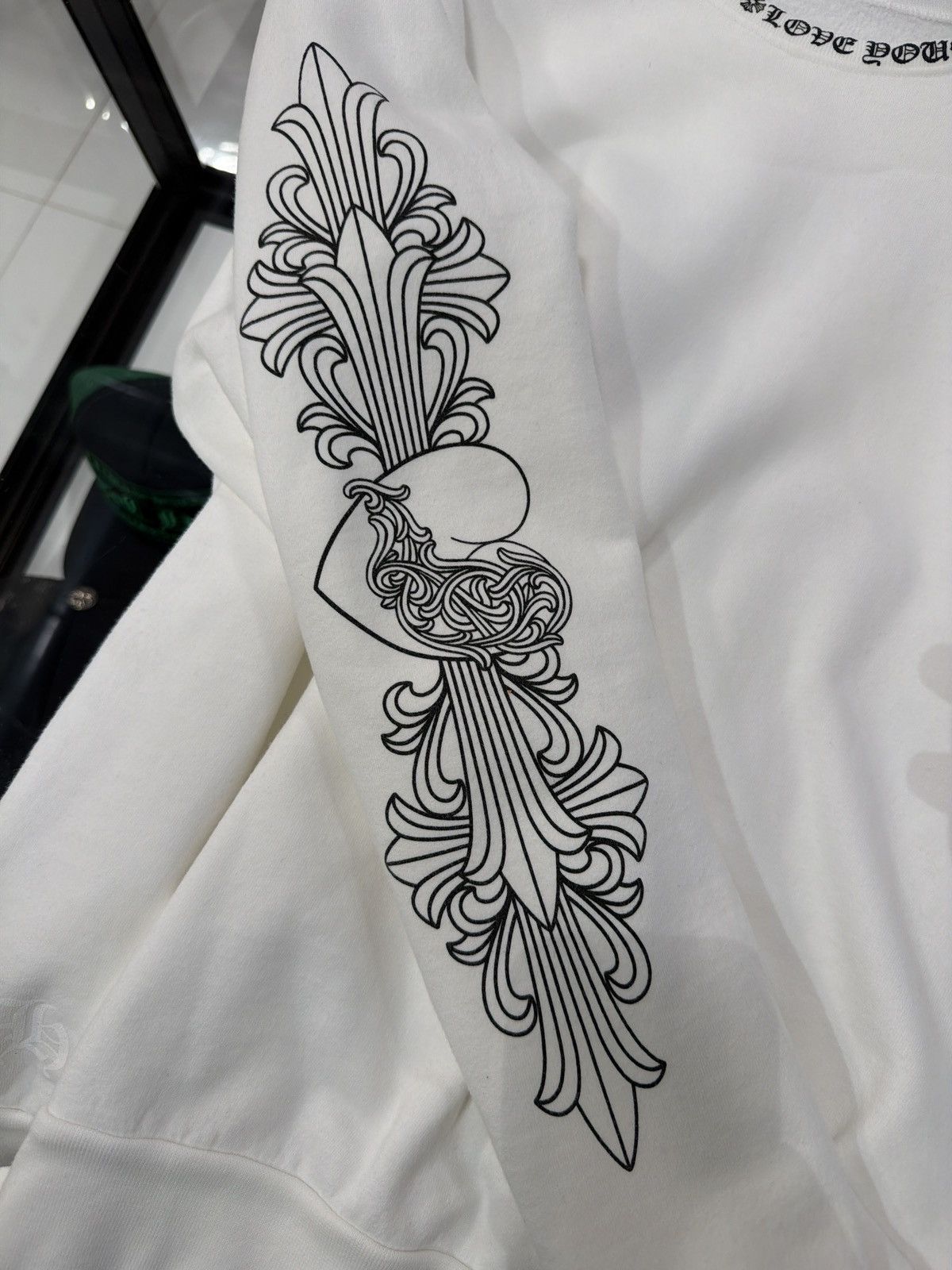 Chrome Hearts Chrome Hearts Love You White Crewneck Size US M / EU 48-50 / 2 - 2 Thumbnail