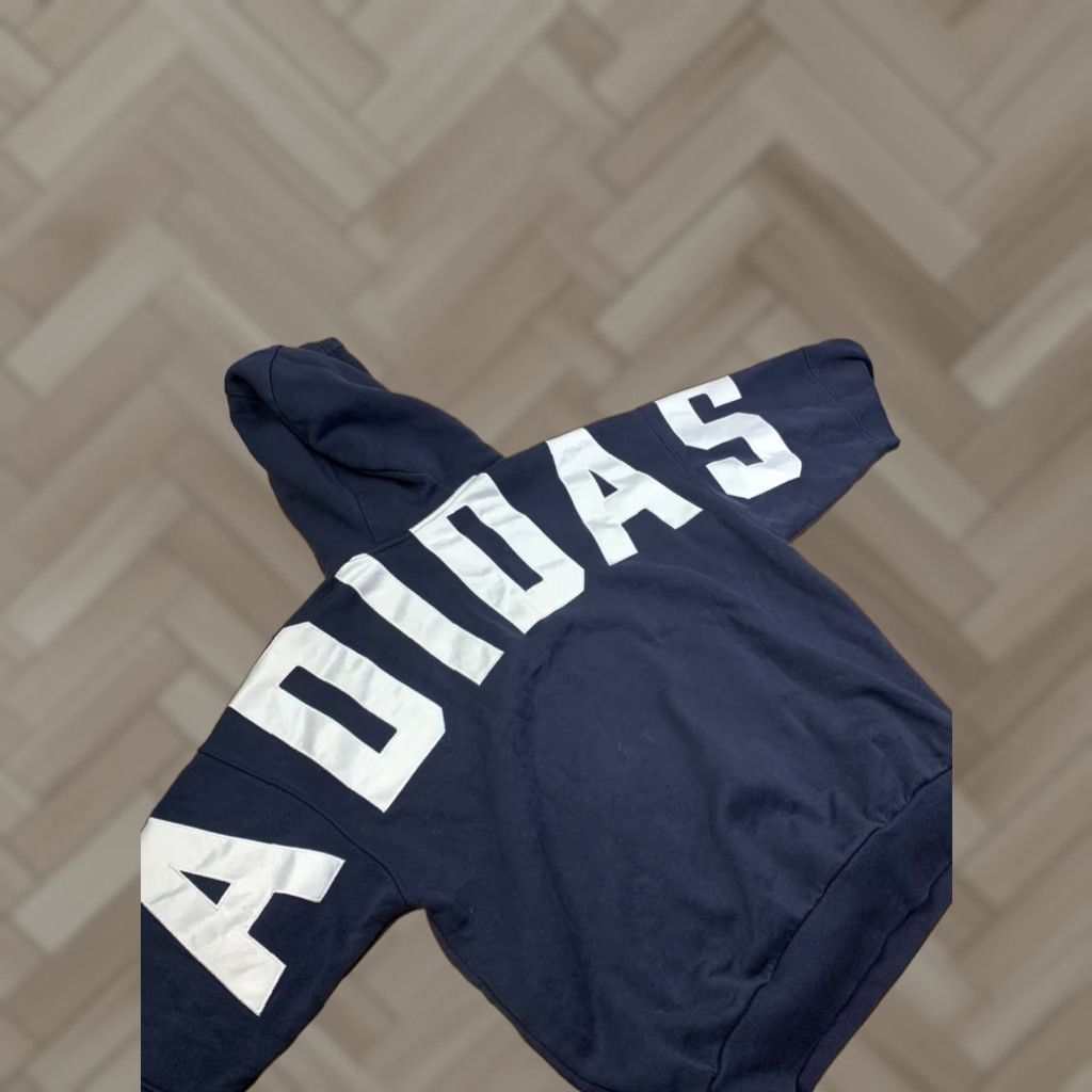 Adidas Adidas Pullover Hoodie Womens M Blue Logo Spellout 12017 Size M / US 6-8 / IT 42-44 - 1 Thumbnail