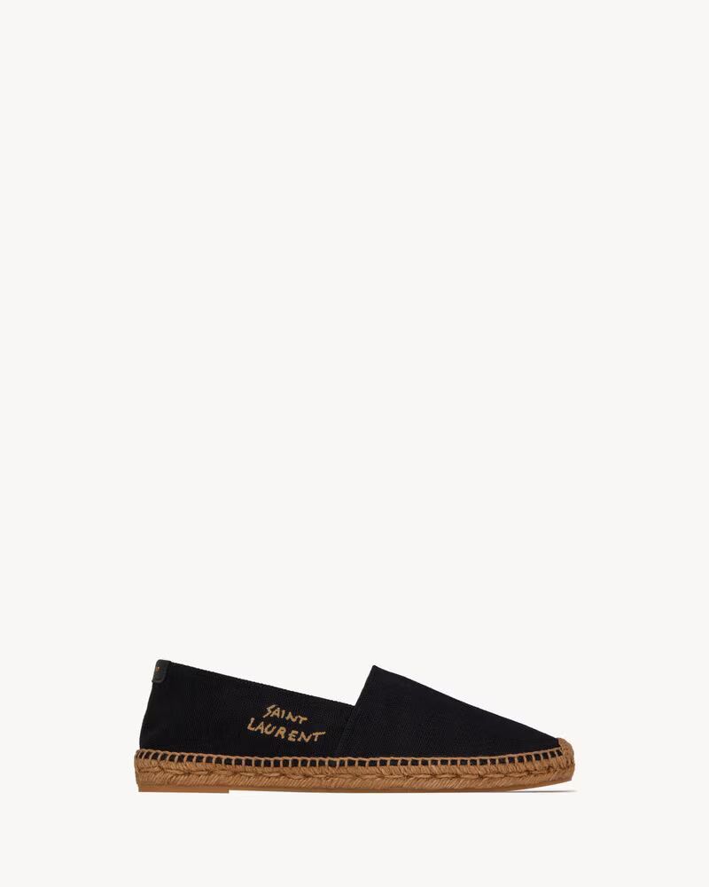 Saint Laurent Paris o1bcso1str1024 Espadrilles In Suede in Black Size US 6 / EU 39 - 1 Thumbnail