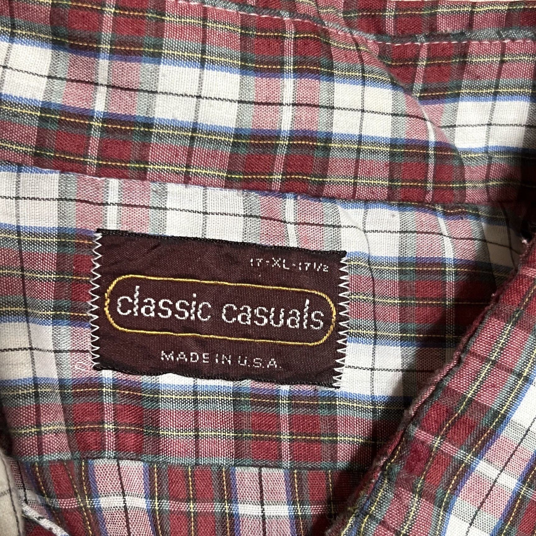 Vintage VINTAGE Front Button-Up Shirt Red Plaid Long Sleeve Mens XL USA Made Front Size US XL / EU 56 / 4 - 8 Thumbnail
