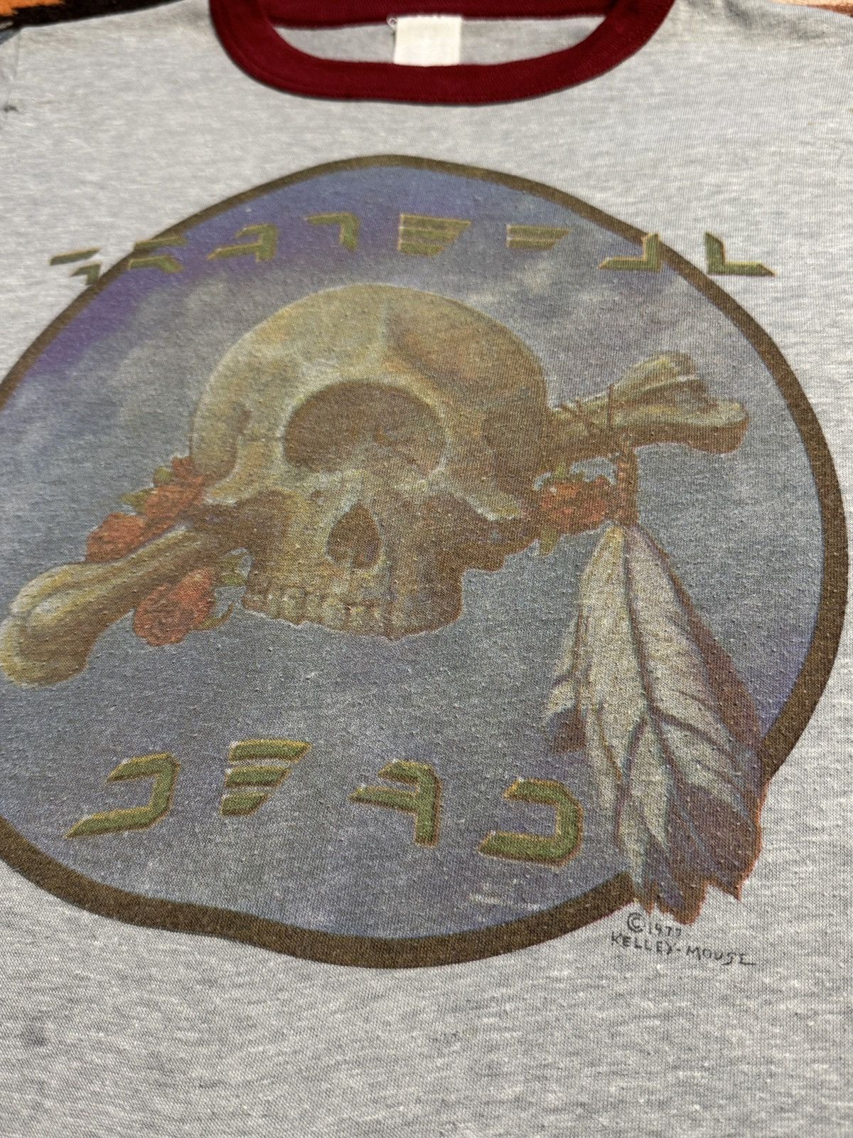 Band Tees × Grateful Dead × Vintage Vintage 1977 Grateful Dead Kelley Mouse Ringer Tee Shirt Size US S / EU 44-46 / 1 - 3 Thumbnail