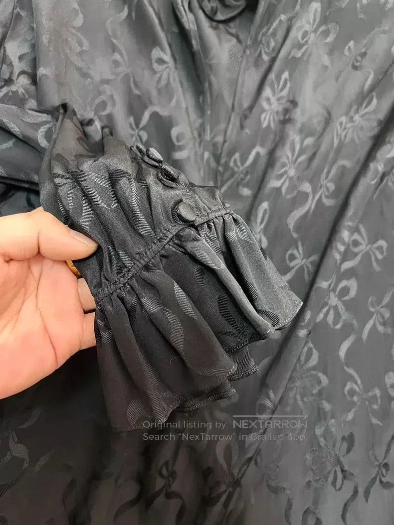Saint Laurent Paris Saint Laurent Black Floral Silk Shirt. Size US L / EU 52-54 / 3 - 5 Thumbnail