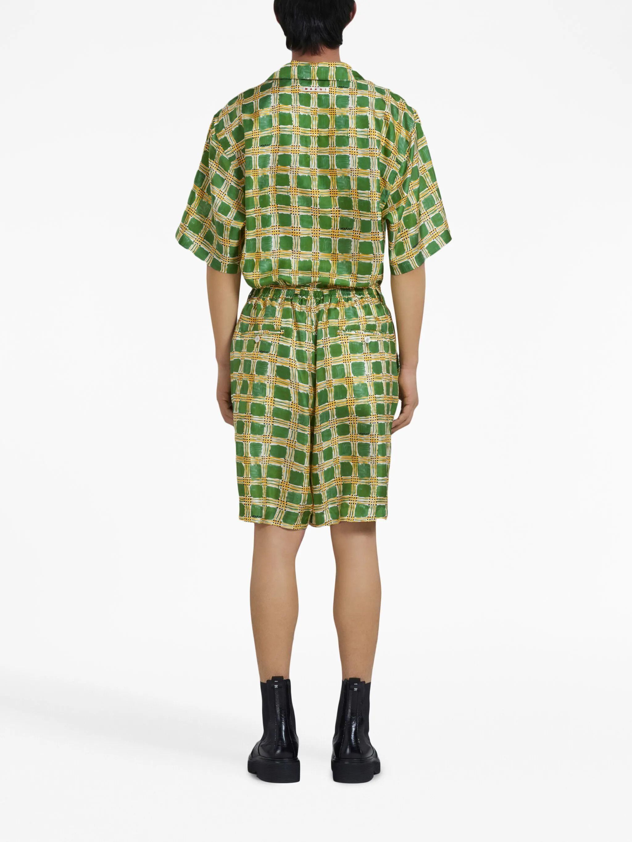 Marni o1w1db10824 Check Fields Silk Short in Multicolor Size US 30 / EU 46 - 4 Thumbnail