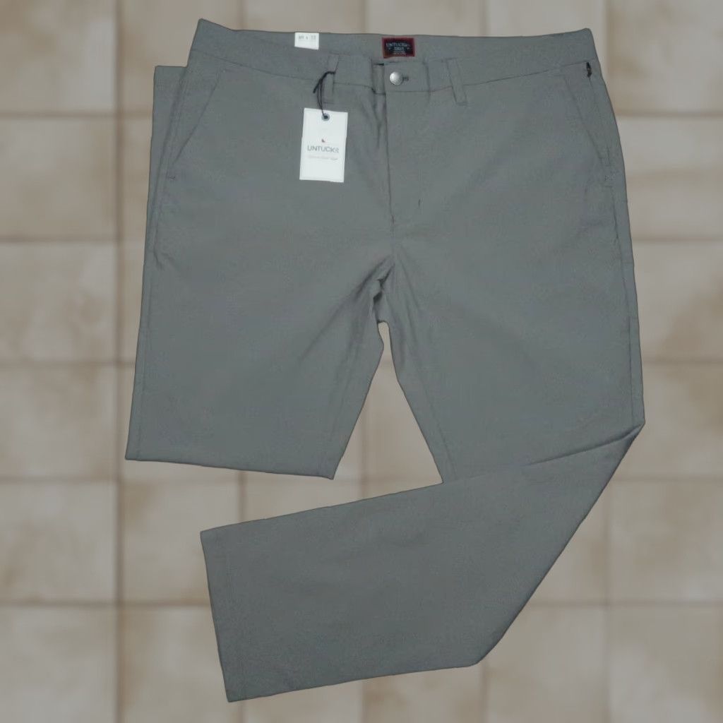 UNTUCKit Untuckit Pants Men 40x32 Gray Chancellor Straight Fit Trouser NWT Size US 40 / EU 56 - 1 Thumbnail