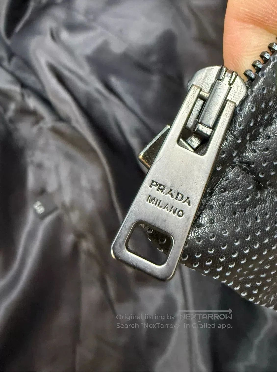 Prada Prada Men's Leather Hooded Jacket. Size US M / EU 48-50 / 2 - 6 Thumbnail