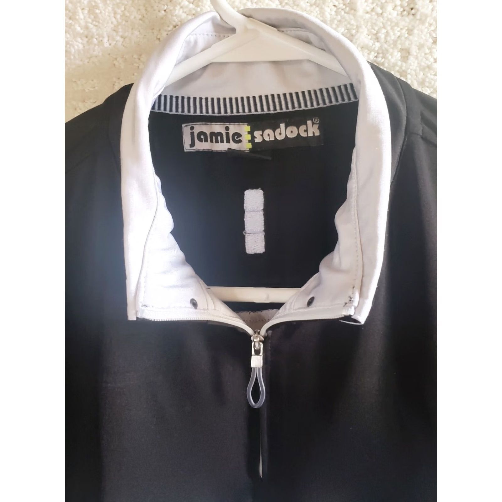 Vintage Jamie Sadock Shirt Women's XL Black White Pullover S. Sleeve Active Golf Tennis Shirt Size XL / US 12-14 / IT 48-50 - 5 Thumbnail