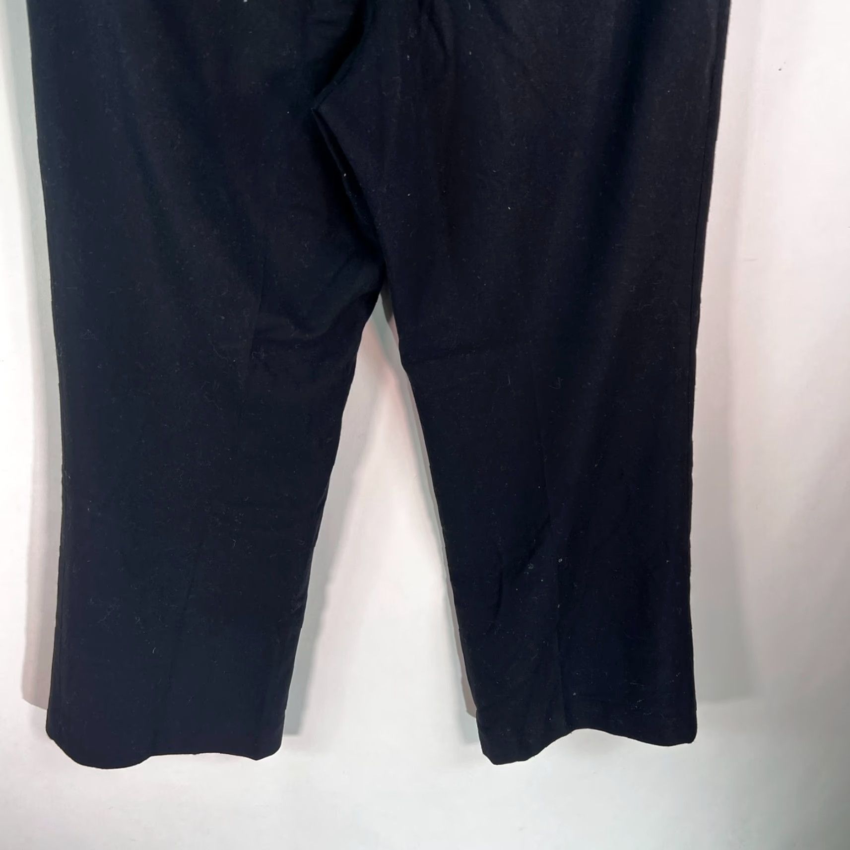 Banana Republic Banana Republic Wide Leg Dress Pants Women's Size 8 High Rise Stretch Black Wool Size 30" / US 8 / IT 44 - 6 Thumbnail