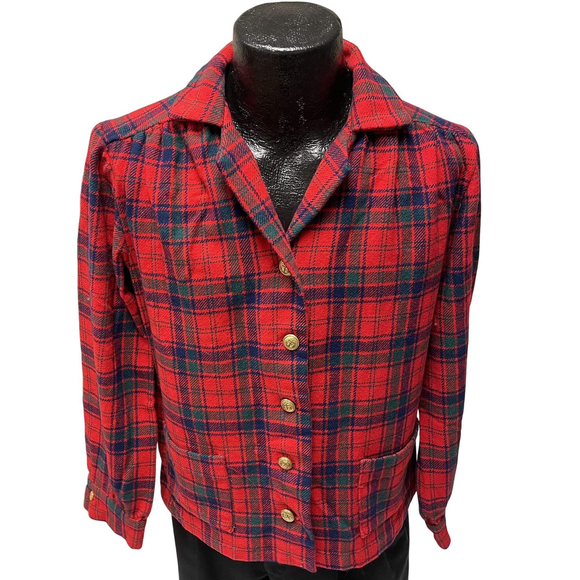 Other Vtg Cascade Fabrics PLAID CHRISTMAS Tweed Jacket Blazer Size XL / US 12-14 / IT 48-50 - 1 Thumbnail