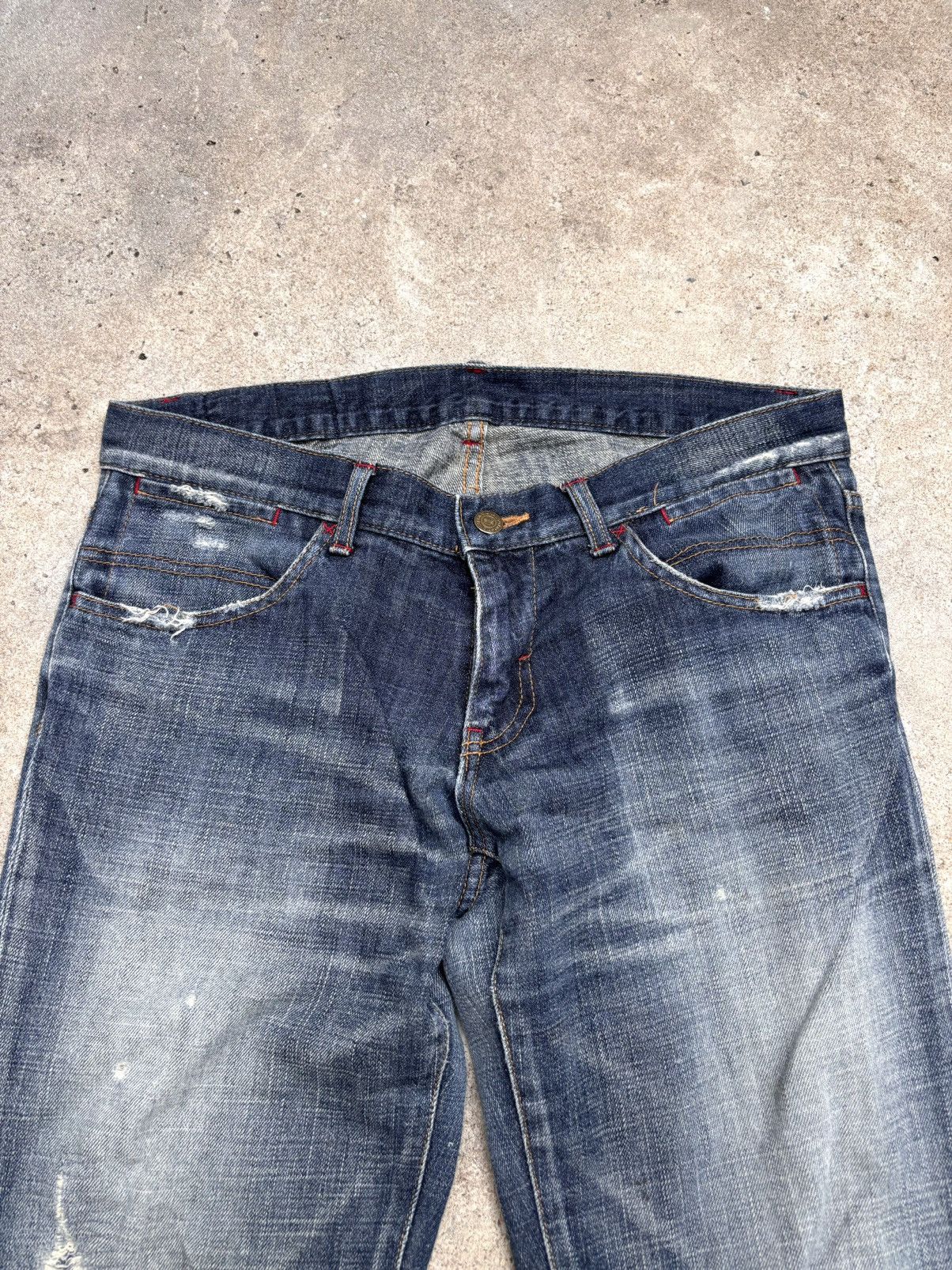 If Six Was Nine Distressed TORNADO MART Boot Cut Flared Jeans Size US 33 - 3 Thumbnail