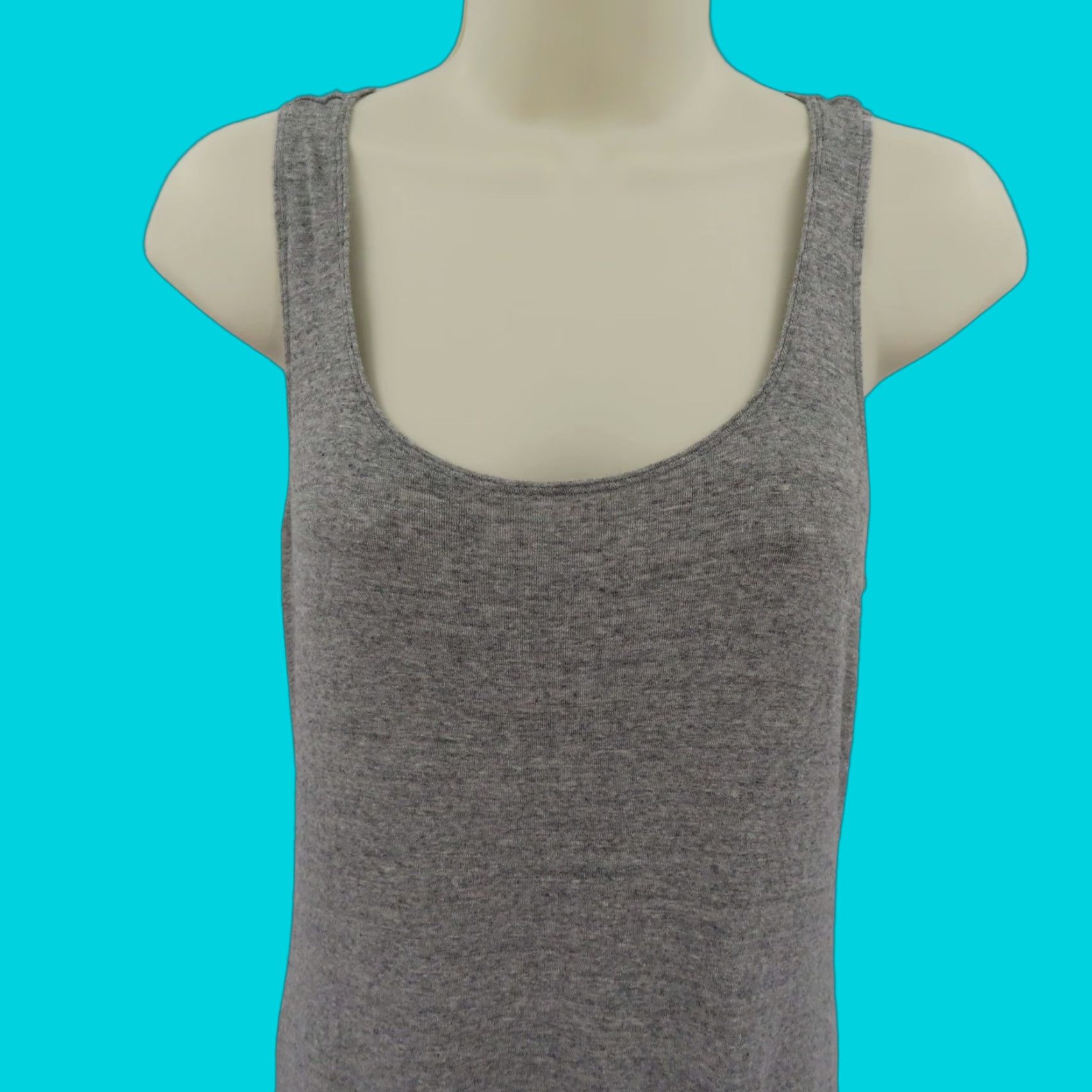 Vintage Cabi Women Small Solid Heathered Gray Scoop Neck Sleeveless Maxi Dress Sundress - Maxi, Sundress, Gray, S, Women, Casual, Machine Washable Size S / US 4 / IT 40 - 1 Thumbnail