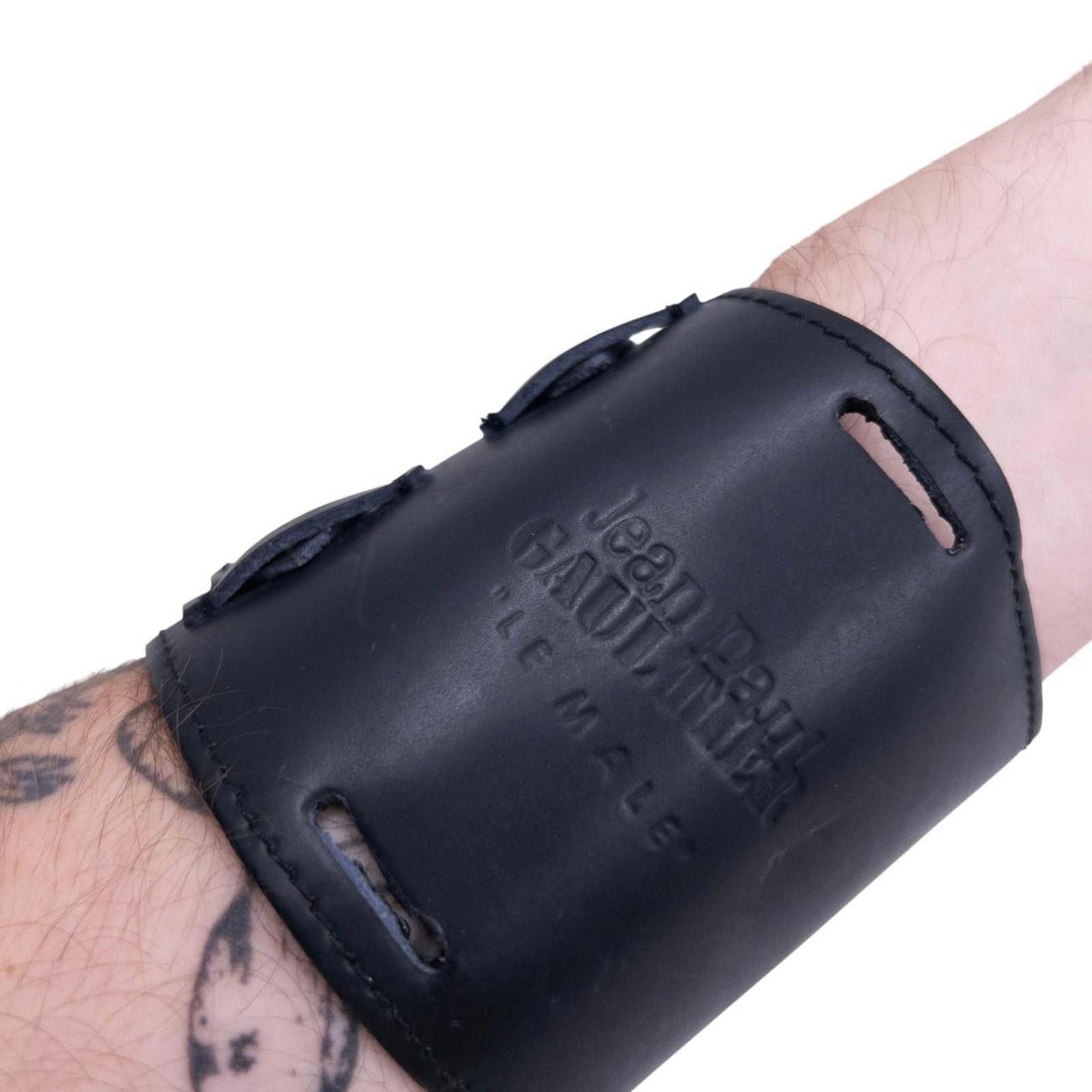Jean Paul Gaultier Vintage Jean Paul Gaultier Leather Wrist Cuff Size ONE SIZE - 8 Thumbnail