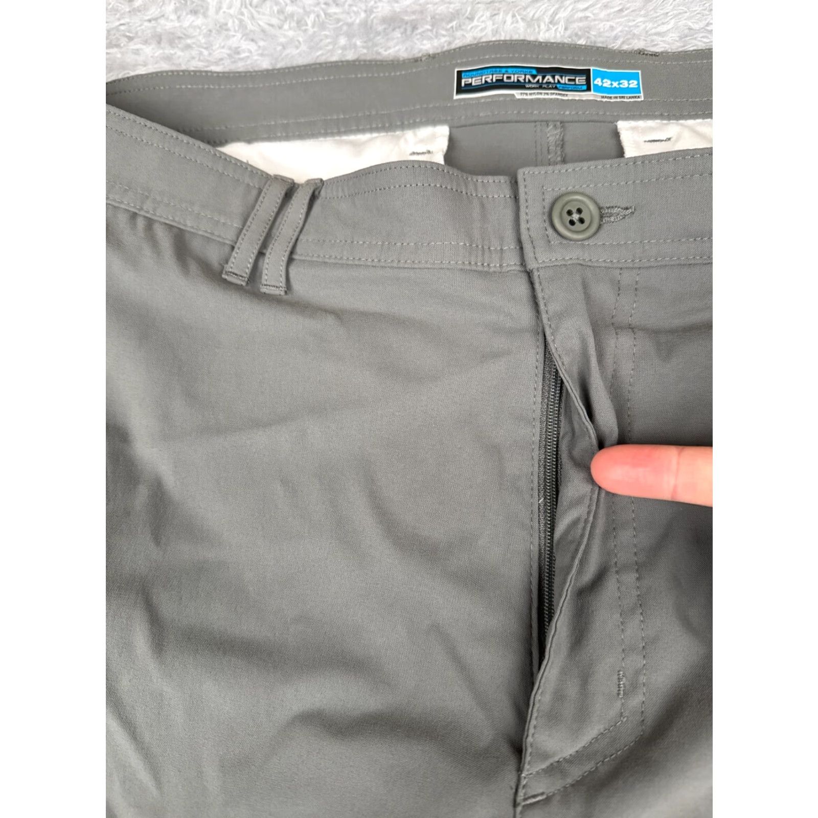Vintage Cargo Pants Men 42 Gray Nylon Straight Leg Activewear Golf Hiking 42x32 Size US 42 / EU 58 - 5 Thumbnail