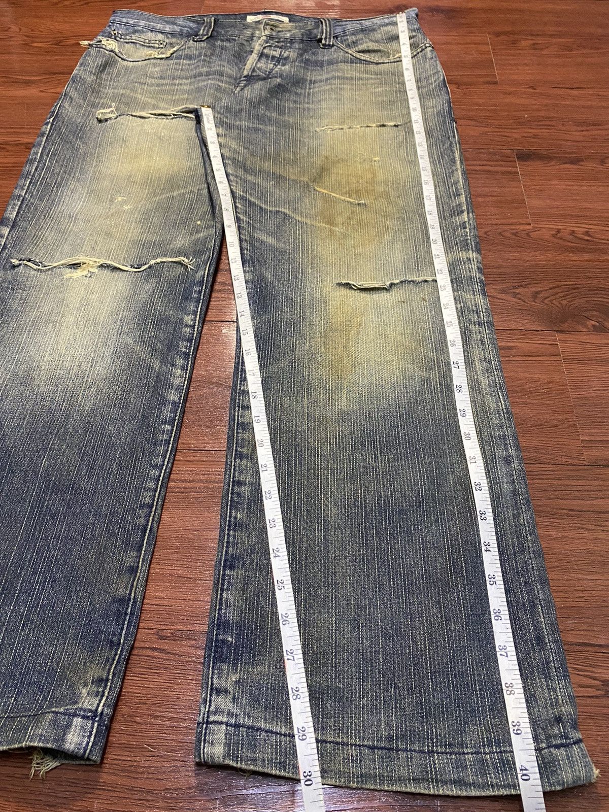 Japanese Brand Vintage Japanese Brand Alcot by Supreme Distressed Jean Size US 38 / EU 54 - 16 Thumbnail