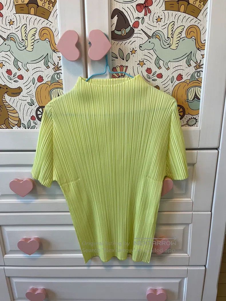 Issey Miyake Issey Miyake Green Short Sleeve Size L / US 10 / IT 46 - 1 Thumbnail