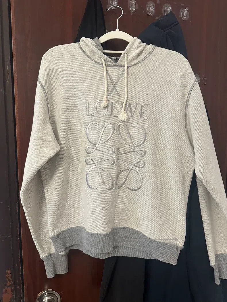 Loewe Loewe Reversible Hoodie Sweatshirt Gray White Size XS / US 0-2 / IT 36-38 - 1 Thumbnail