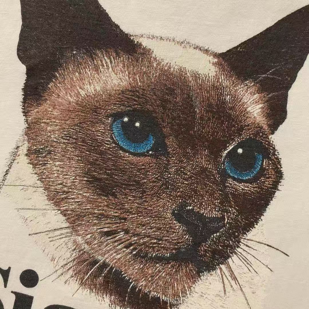 Vintage White washed vintage cat print tshirt Size US M / EU 48-50 / 2 - 3 Thumbnail