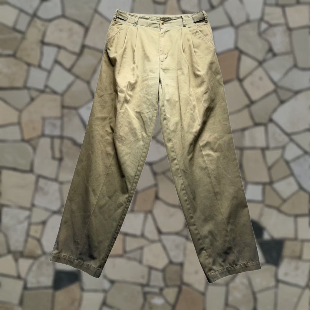 Vintage VINTAGE Mens Company Khaki Pleated Chino Trousers 30 Inseam 30 Pants Mens Woman? Size US 30 / EU 46 - 1 Thumbnail