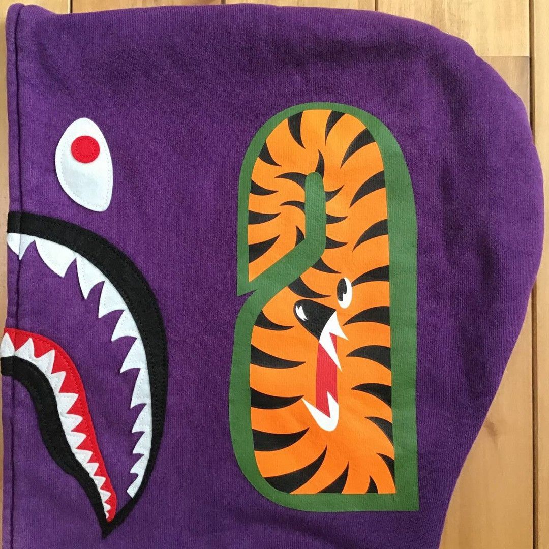 Bape BAPE Purple camo shark full zip hoodie a bathing ape Size US M / EU 48-50 / 2 - 5 Thumbnail