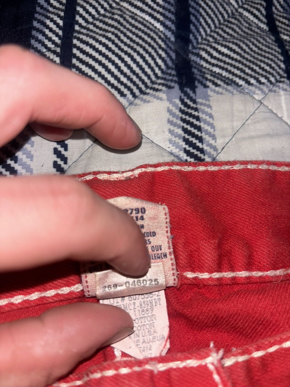 True Religion Red Super T Straight True Religion Jean Size US 31 - 6 Thumbnail