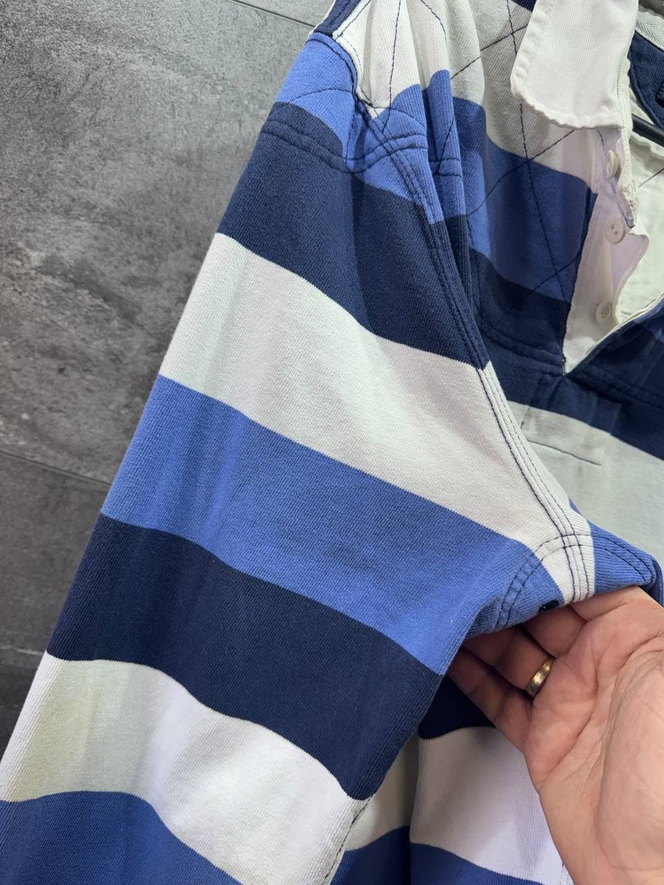 Vintage Polo Ralph Lauren Polo Striped Rugby Long Sleeve T-Shirt Size US XL / EU 56 / 4 - 6 Thumbnail