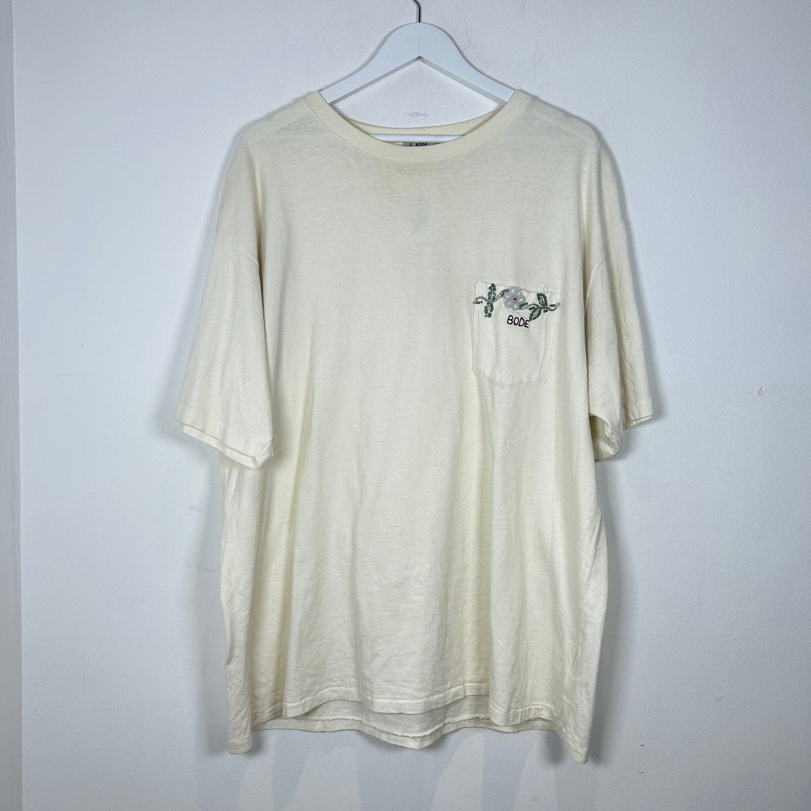 Bode Bode Sequin Applique White T-Shirt Size XL Size US XL / EU 56 / 4 - 1 Thumbnail