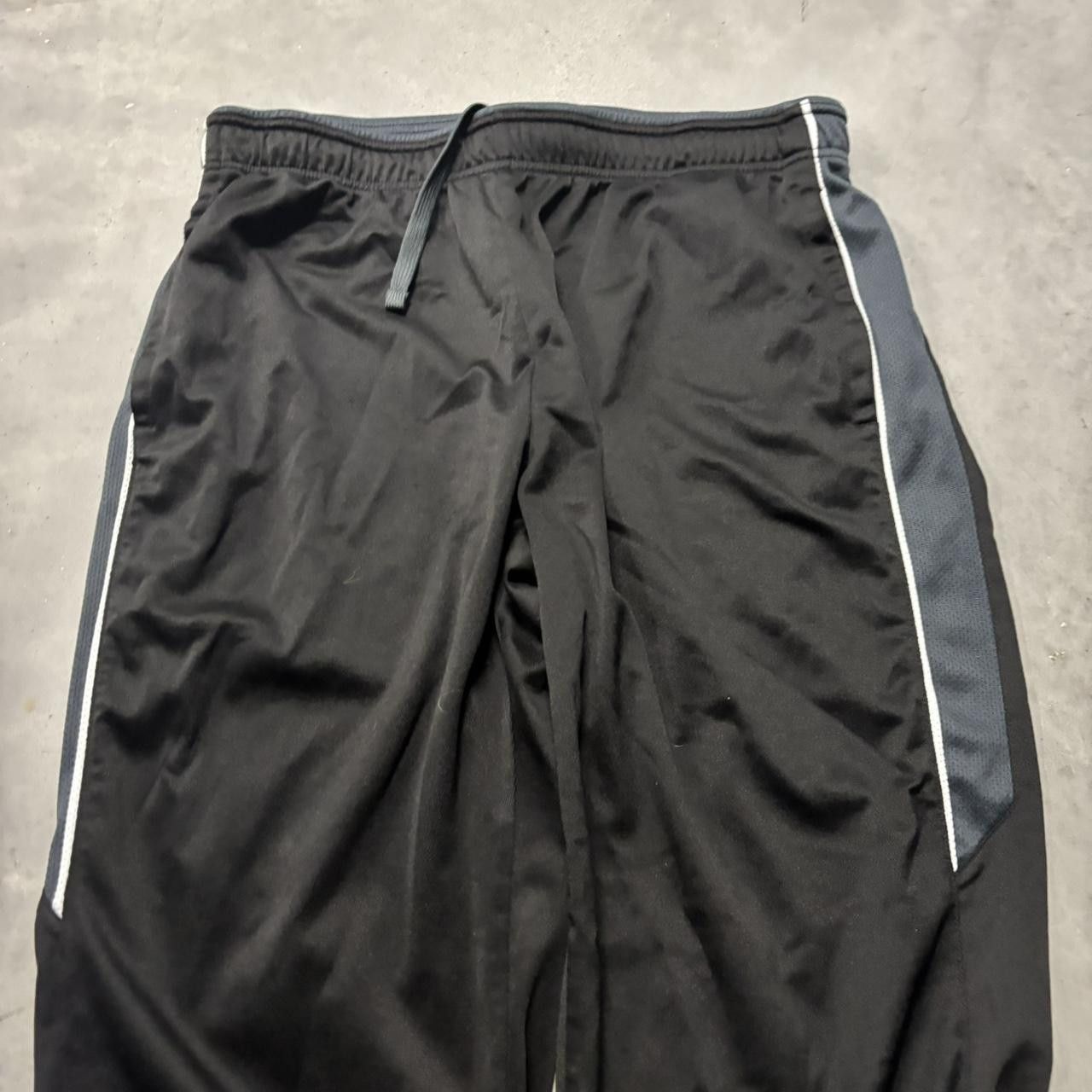 Japanese Brand × Vintage Crazy Vintage Y2K/2000s Black Streetwear Drill Essential Track Pants! Size US 32 / EU 48 - 3 Thumbnail
