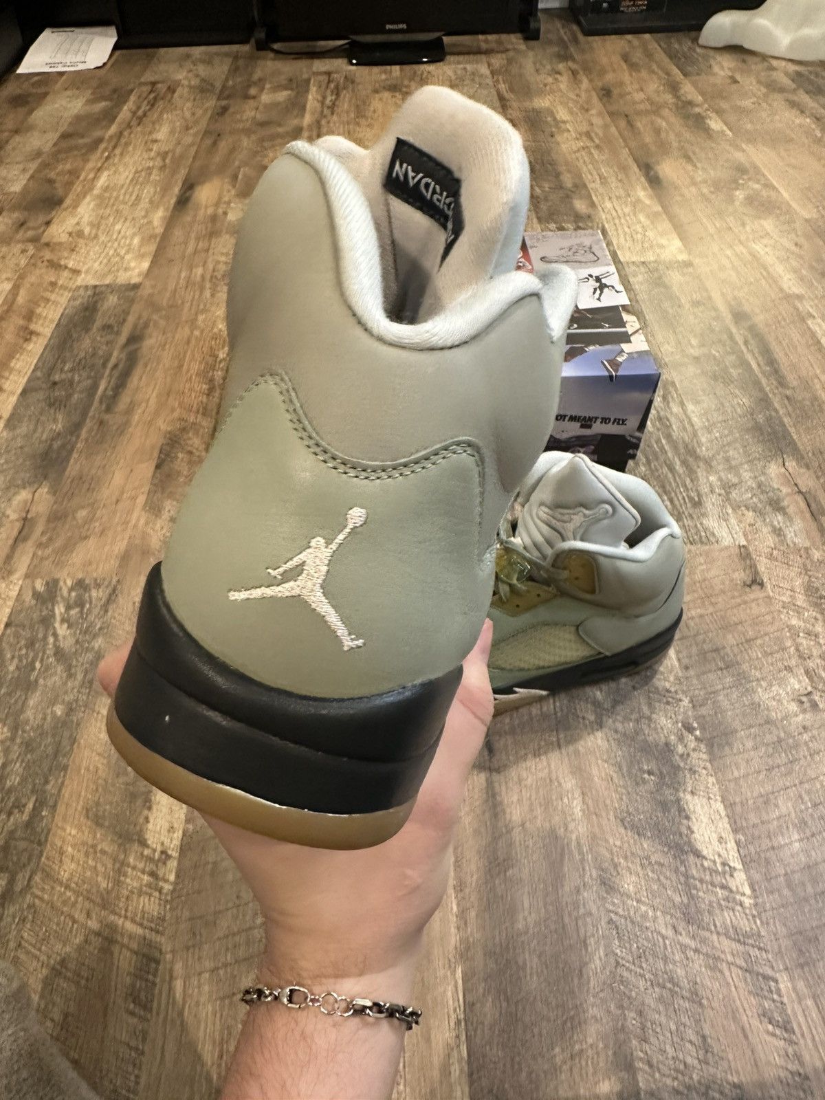 Jordan Brand WORN TWICE Nike Air Jordan 5 Retro Jade Horizon OG All CLEAN Size US 12 / EU 45 - 9 Thumbnail