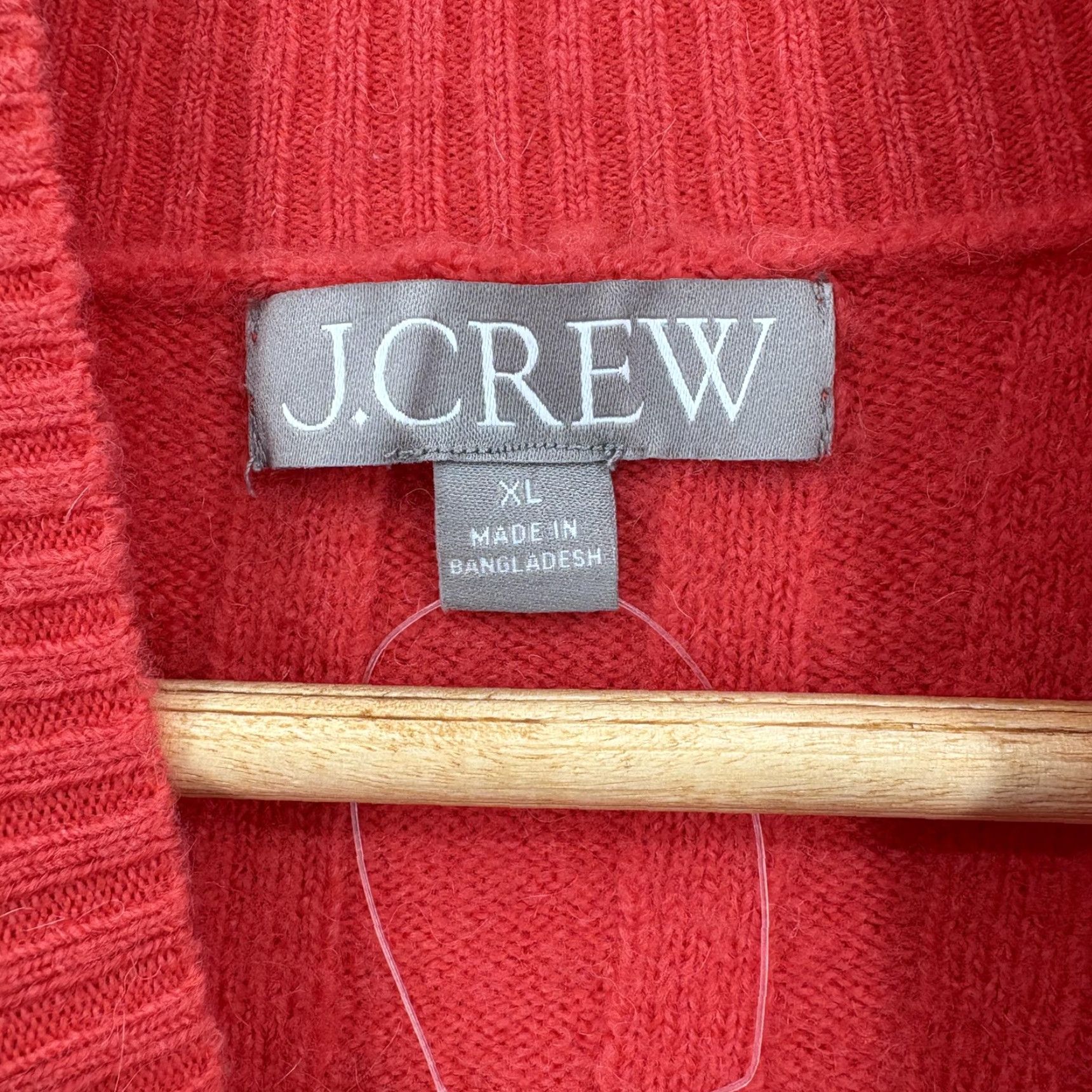 J.Crew J Crew Sweater Womens XL Red Mock Neck Ribbed Merino Alpaca Soft Knit Pullover Size XL / US 12-14 / IT 48-50 - 3 Thumbnail