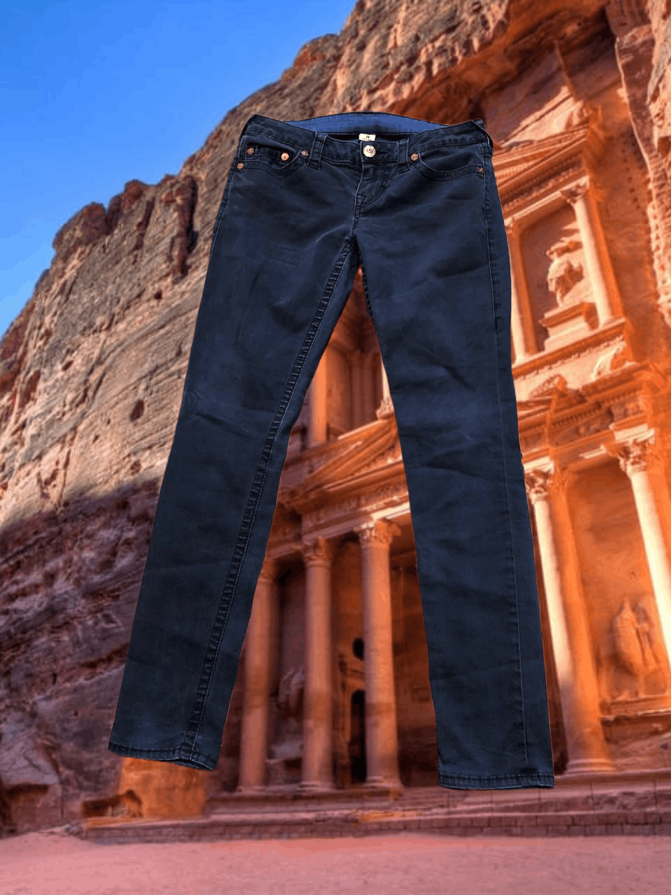 True Religion Vintage True Religion jeans logo crazy Y2K streetwear Size US 28 / EU 44 - 1 Thumbnail