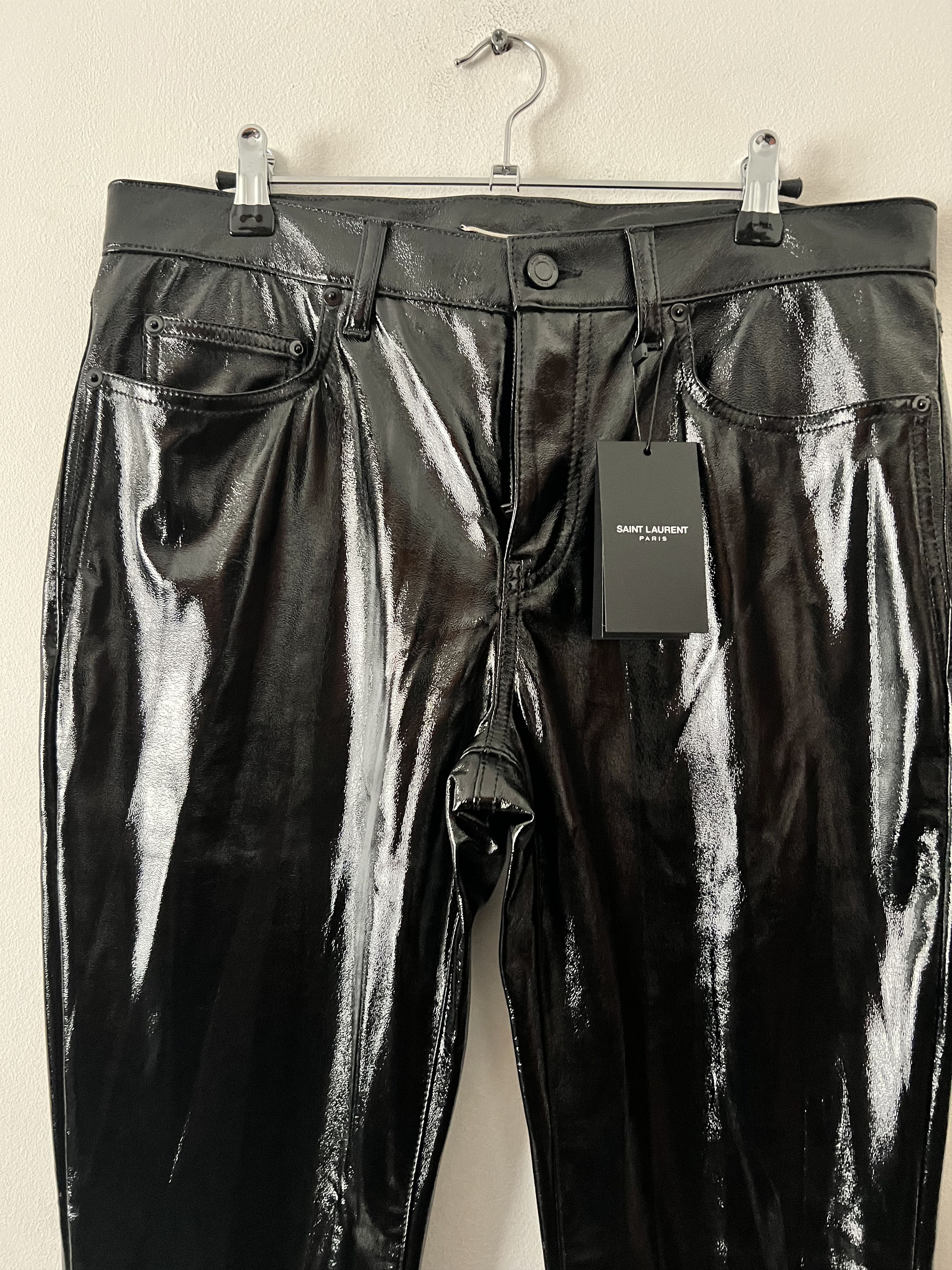 Saint Laurent Paris BNWT Slim Pants With Shiny Effect Size US 30 / EU 46 - 5 Thumbnail